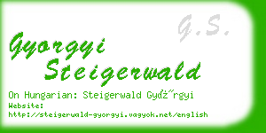 gyorgyi steigerwald business card